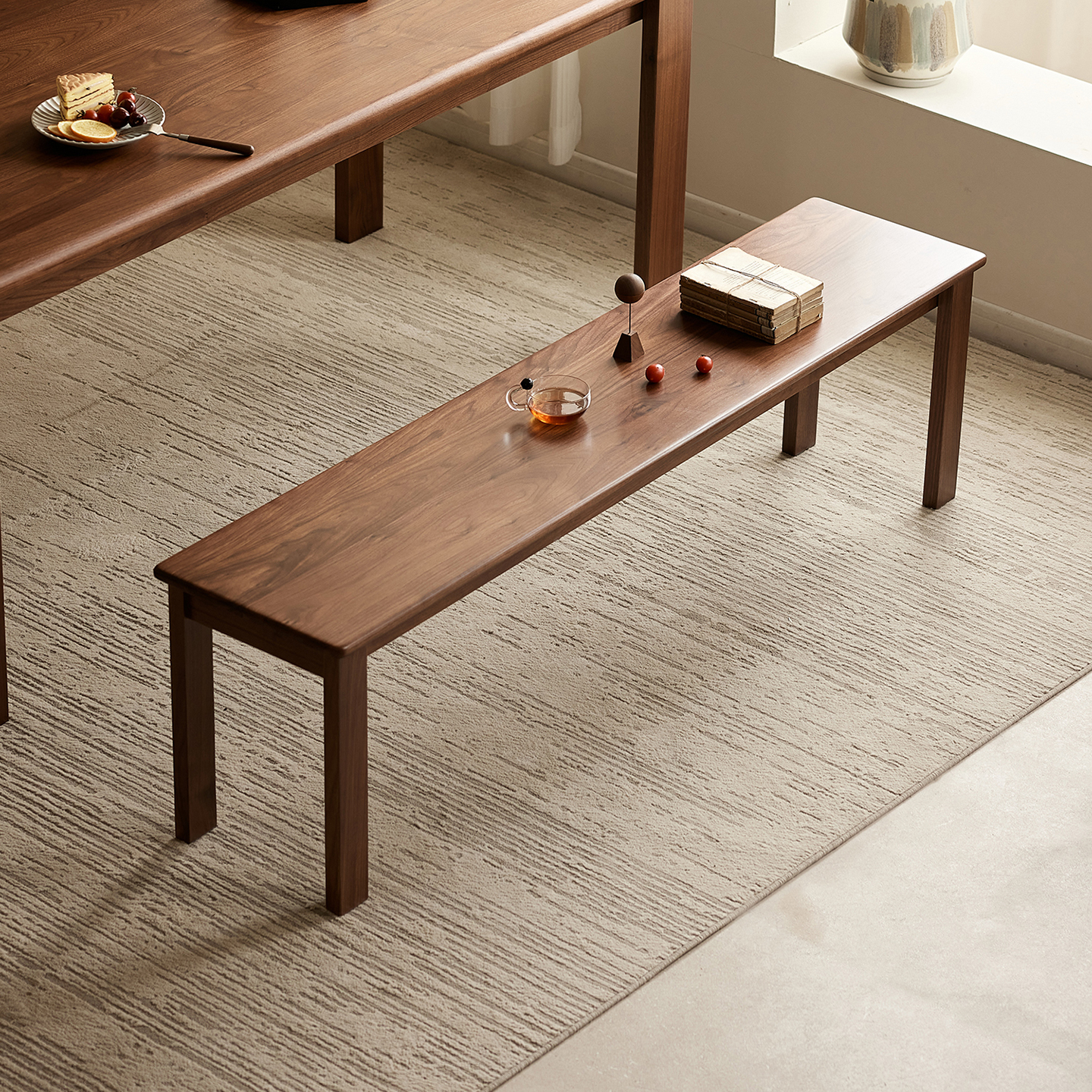 黑胡桃木长凳2025新款