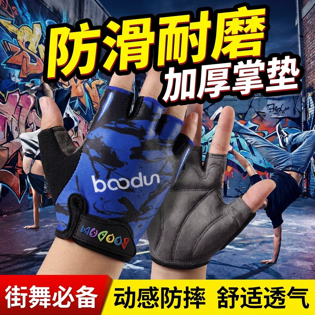 bboy中国少儿童防护街舞手套
