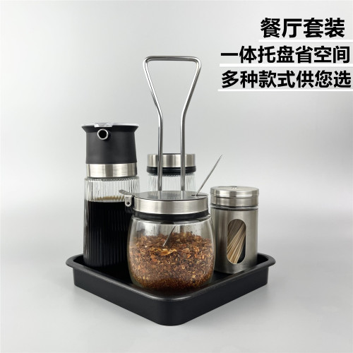 小容量调味瓶罐收纳套装餐饮商用玻璃酱油瓶醋壶辣椒罐撒料瓶组合