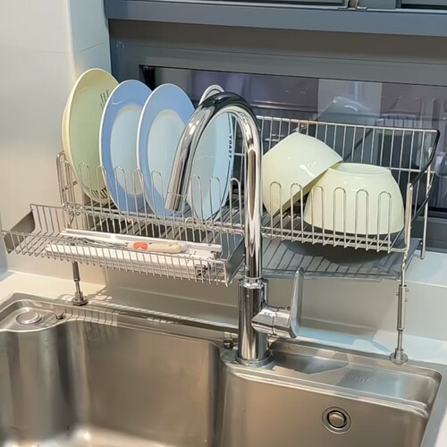 【厨房好物】304不锈钢碗盘水槽沥水架家用多功能置物架台面收纳