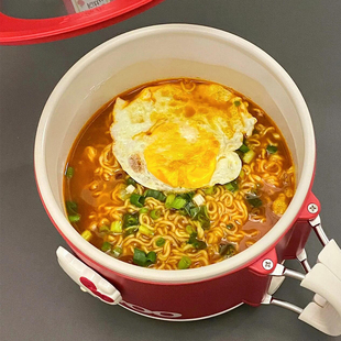 凯蒂猫学生宿舍电煮锅小型泡面锅多功能小功率一人食租房用小电锅