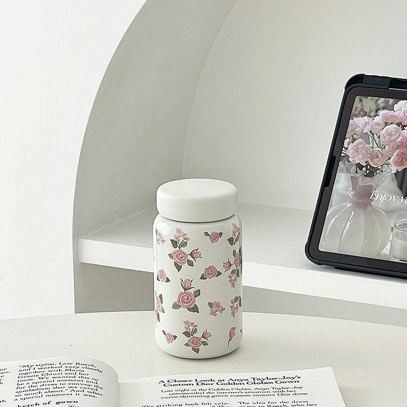 迷你小水杯200ml口袋保温杯小巧便携花朵精致女生高颜值mini杯子