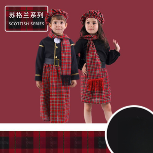 万圣节苏格兰裙男女童幼儿园六一儿童节舞台演出服装 服装