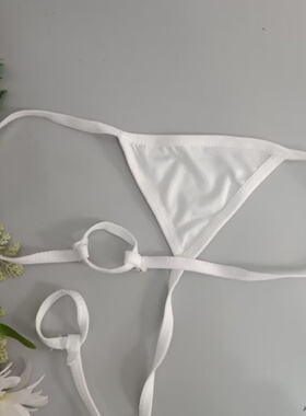 男士吊环丁字裤男 提型环 冰丝套环锁精低腰男生内裤纯色同志