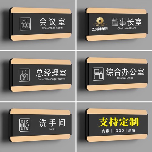 亚克力可更换门牌定制