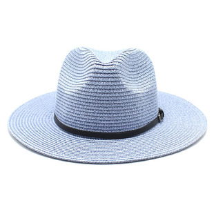 20-color summer foldable wide flat brim straw for sunhat