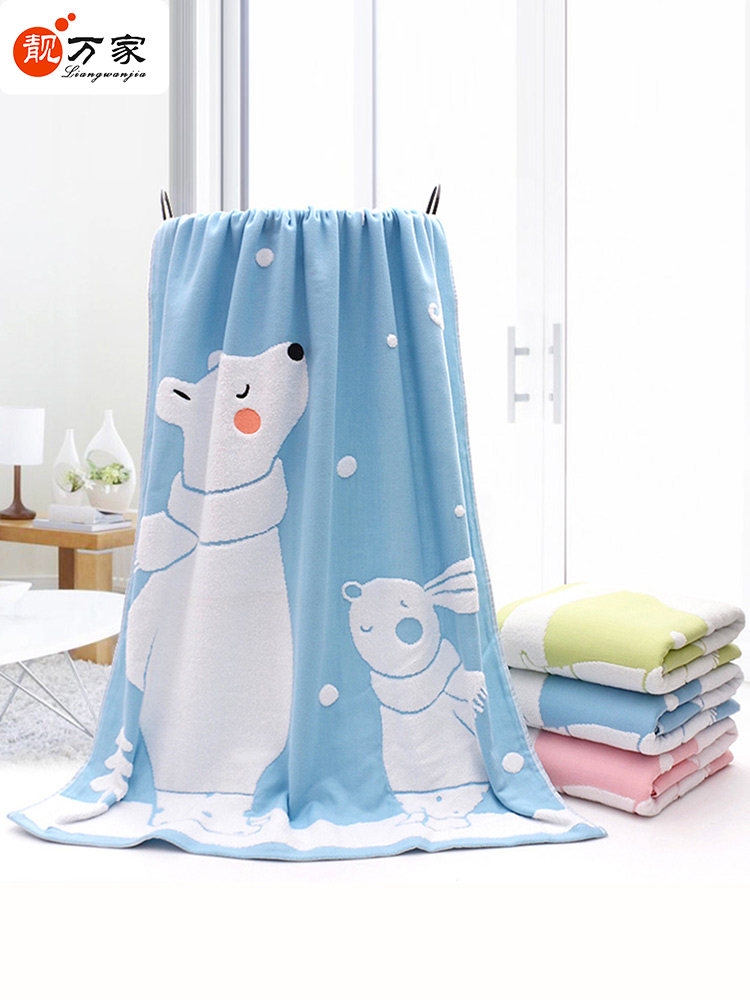 寶寶浴巾純棉紗布成人兒童嬰兒洗澡浴巾女生可愛卡通AB面柔軟吸水在類目 居家布藝, 毛巾/浴巾/浴袍, 浴巾中 - 來自Buy2taobao.com提供專業的淘寶代購服務