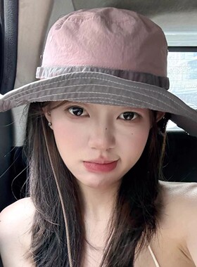 夏季防晒大檐速干牛仔渔夫帽女
