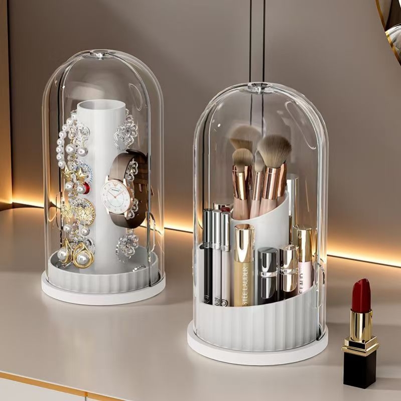 旋转开门首饰盒多层大容量耳饰耳钉戒指手表项链高档防氧化饰品盒