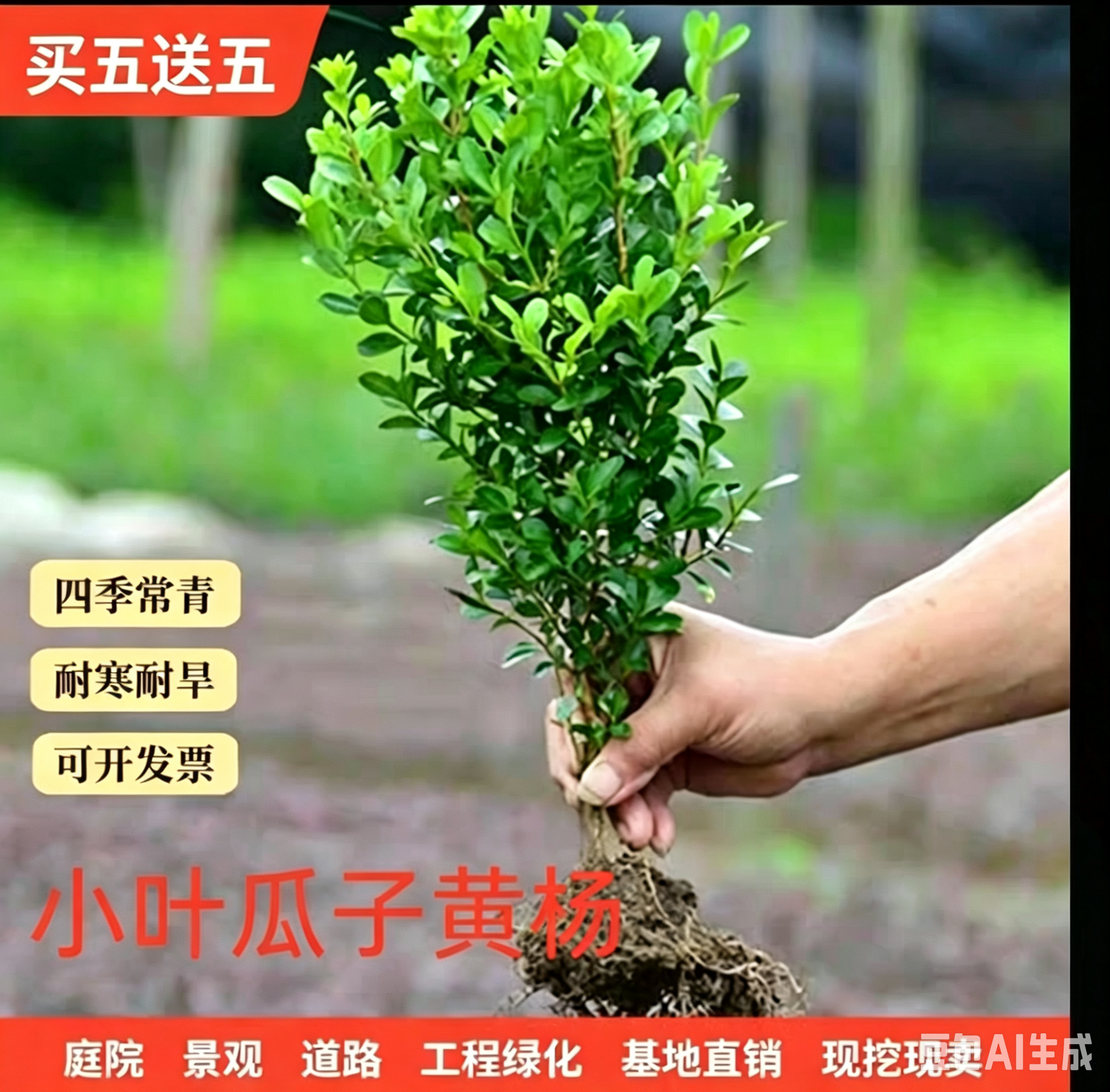 小叶黄杨瓜子苗庭院绿篱树苗黄杨球苗独杆黄杨树苗大叶黄杨冬青苗