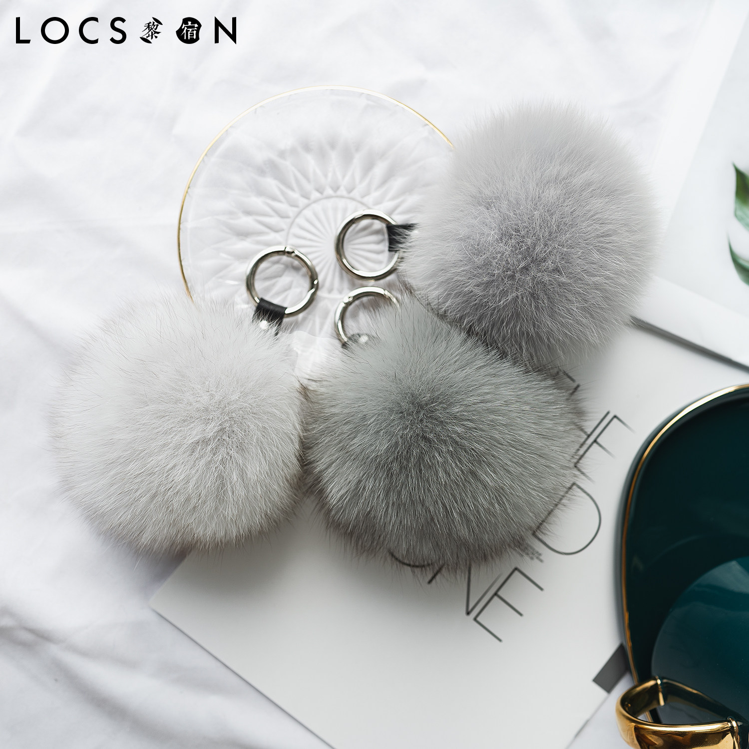 狐狸毛球挂件皮草挂饰钥匙扣汽车