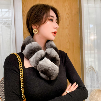 龙猫locsoon黎宿新款青紫蓝围巾