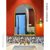 法式 复古浴室镜卫生间壁挂化妆镜洗手台挂墙式 梳妆镜led防雾镜子