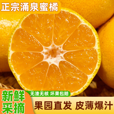 涌泉蜜桔无籽酸甜适口桔味浓顺丰