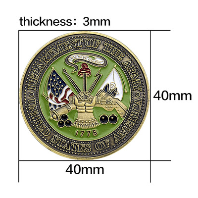 1775年美国陆军部 挑战硬币 奖章 铜牌 纪念章 家居装饰珍藏礼品