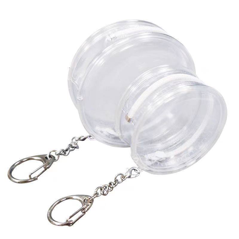PVC透明圆形吧唧收纳保护套迷你钥匙扣挂件袋双面放徽章防刮定制,包装,透明胶盒,淘宝优惠券,粉丝福利购,淘宝优惠卷