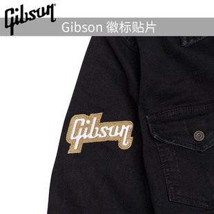 Gibson吉普森徽标吉他拨片装饰徽章贴片布贴补衣贴