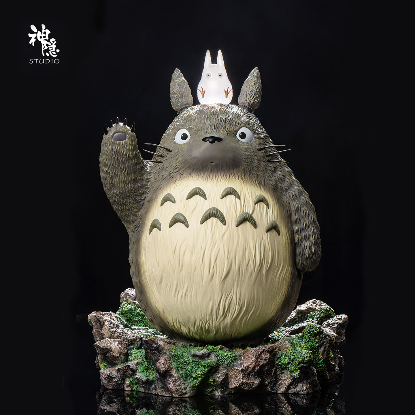 【现货】神隐工作室 挥手龙猫 Q版GK手办桌面摆件