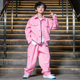 演出服长袖 街舞儿童潮服hiphop嘻哈套装 男童架子鼓工装 表演服牛仔