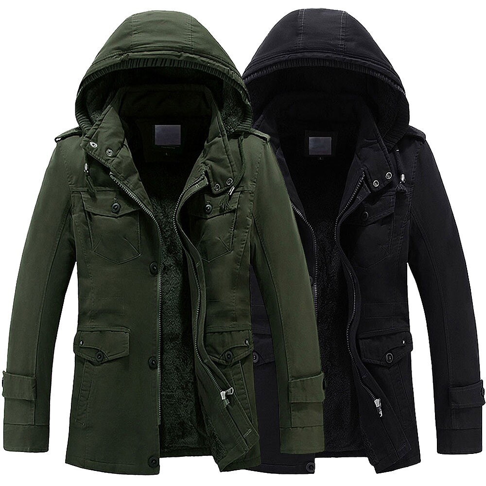 Mens Winter Coat Fleece Cotton jacket 男士厚款夾克加大碼外套在類目 男裝, 棉衣中 - 來自Buy2taobao.com提供專業的淘寶代購服務