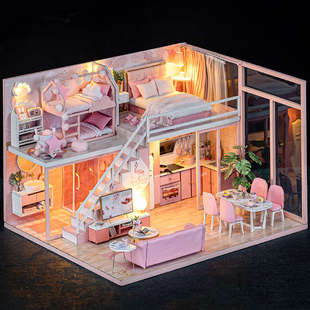 女孩儿童迷你真公主小别墅扮房子家家酒厨房屋生日礼物娃娃玩具