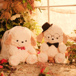 一对压床正版女生娃娃闺蜜狗公仔礼物送高档婚纱布娃娃玩偶结婚