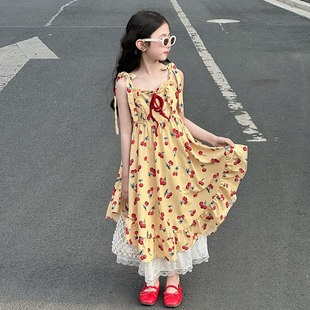 连衣裙裙子2026儿童新款连衣裙女大童夏吊带裙夏装女童夏季感高级