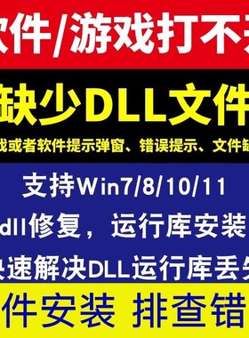 电脑维修复游戏丢失DLL修复工具会员远程大师精灵软件VC++运行库N