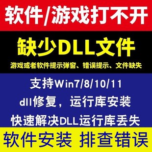 电脑维修复游戏丢失DLL修复工具会员远程大师精灵软件VC++运行库N