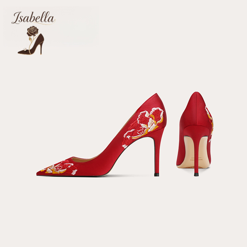 Isabella高级感中式玫瑰刺绣主婚