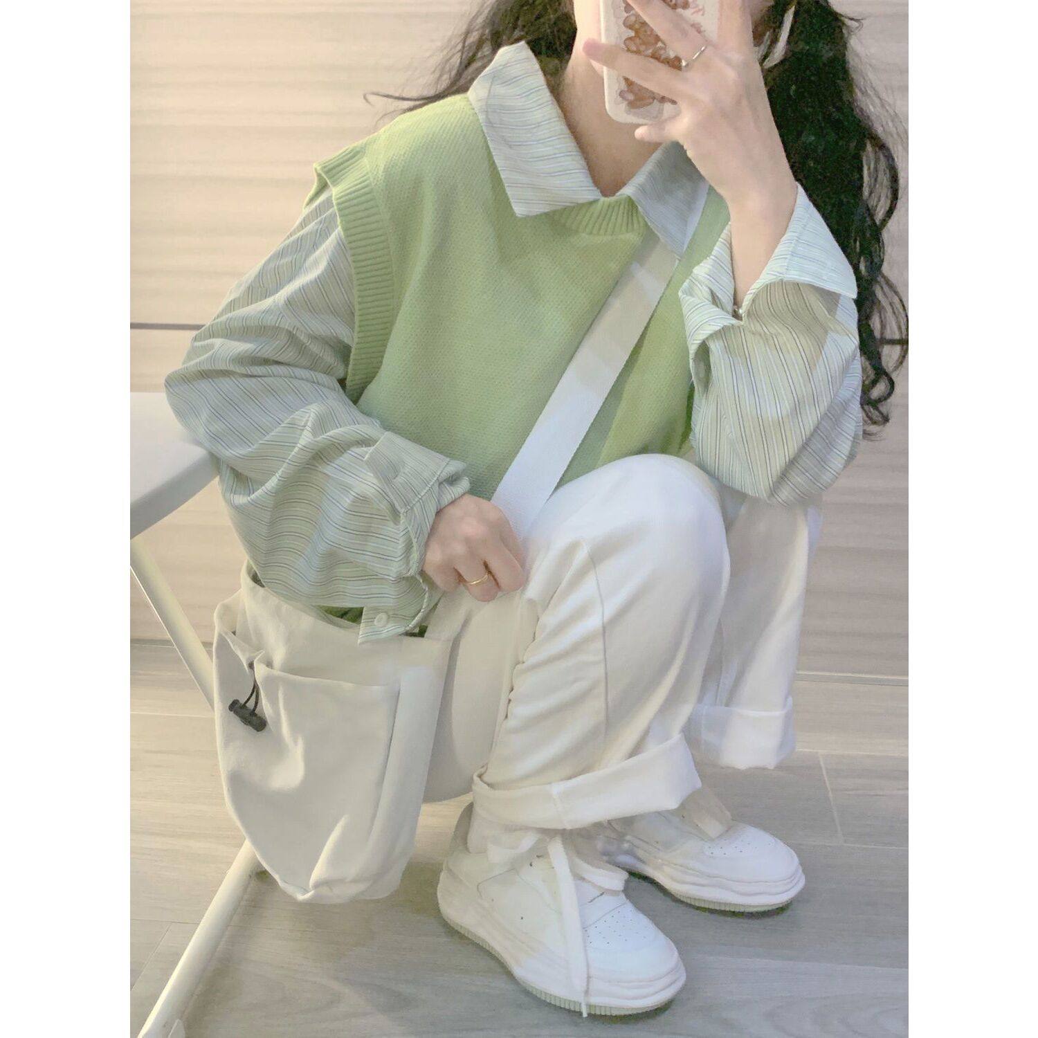 2025年春秋季新款女装韩剧穿搭温柔系炸街奶乖套装马甲衬衫两件套,女装/女士精品,时尚套装,淘宝优惠券,粉丝福利购,淘宝优惠卷