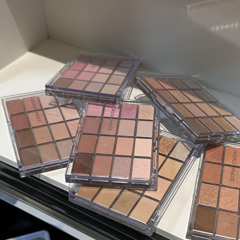 HERORANGE钟情16色眼影盘珠光哑光卧蚕提亮低饱和大地色日常淡妆