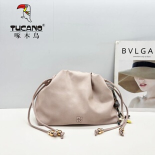 小众褶皱水桶包福袋包TBK8291 女包2026新款 TUCANO 啄木鸟商场同款