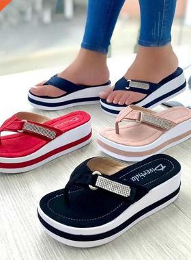 Size Women's Shoes 2021 Rhinestone Sponge Platform Sand