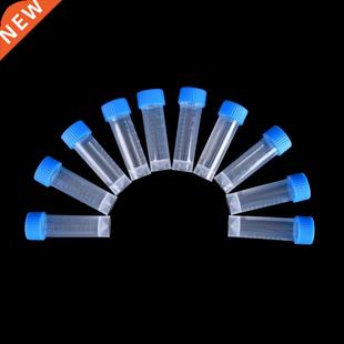 Plastic Test Caps 5ml Pack Seal Chemistry Vials 10PCS Tubes