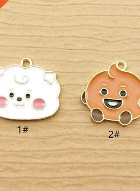 10pcs Enamel Anime Ctoon Chm for Jewelry Making Ering