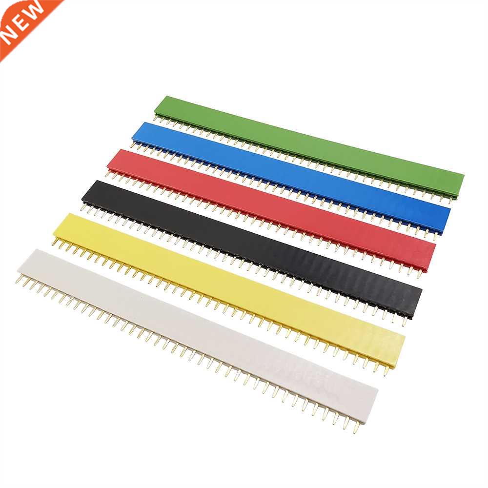 12Pcs 6 Colors 2.54 1x40 Pin Single Row Feale Pin Header