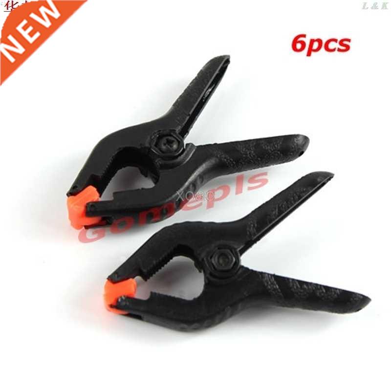 6 PCS Hard Plastic Micro Spring Clamps Set  Tools Grip Cl