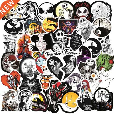 50pcs Halloween The Nightmare Before Christmas Stickers Lap