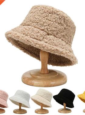 Women	s Hats In Winter 2022 Ladies Bucket Caps Lamb W