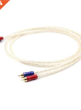 Pair G8 5N Pure Copper Silver Plated Interconnect Cable with