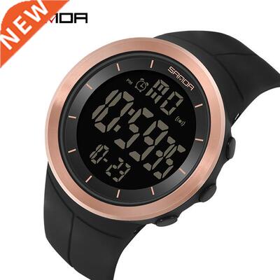SANDA Top rand LED Digital Watches Casual Shockproof Men's