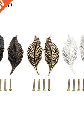 2Pcs Novelty Leaves Furniture Handles Cabinet Knobs and Hand