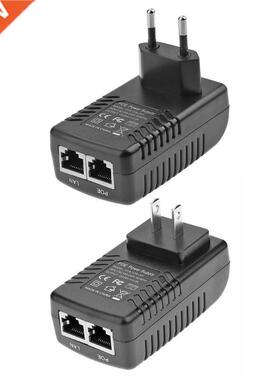 24V 0.5A 12W Wall Plug POE Injector Ethernet Adapter IP Phon