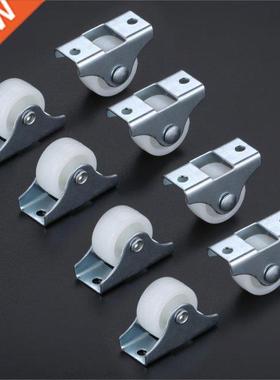 8Pcs 1 inch Furniture Casters Flat Car Fixed Caster Mute Dir