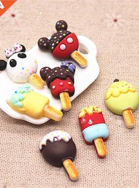 20pcs Hand Painted Resin Kawaii Colorful Lollipop Flatback C