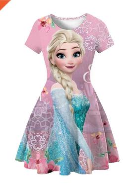 Disney Frozen Snow Queen Dress Girls Party Vestidos Cosplay