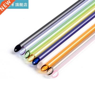 10Pcs Reusable Glass Straw 200*8mm Straight Glass Drinking