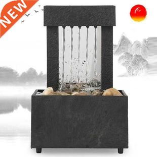 USB LED Indoor Water Fountain Lighted Waterfall Tabletop Fou