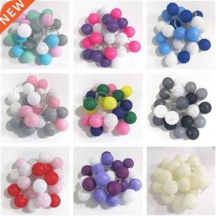 Balls String Street LED Light Fairy Cotton Garland Lights